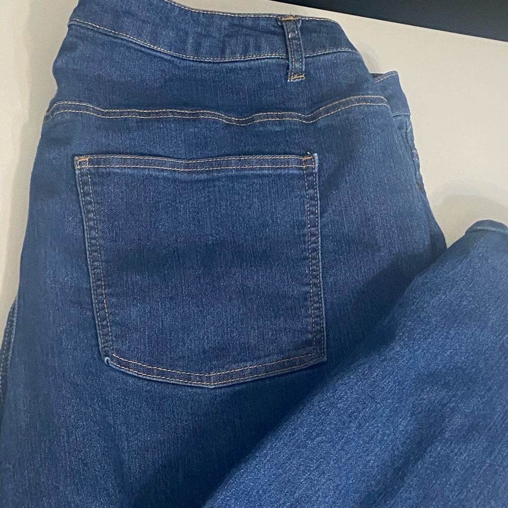 NWOT Woman Within 22W Jeans Plus Size 22 Wide Dark Blue